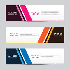 Vector abstract geometric design banner web template. Modern design. Vector illustration