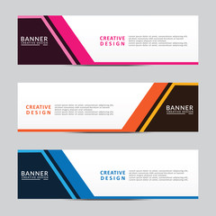 Vector abstract geometric design banner web template. Modern design. Vector illustration