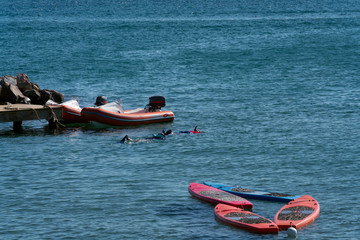 Water sports on the Island of St. Kitts in the Caribbean