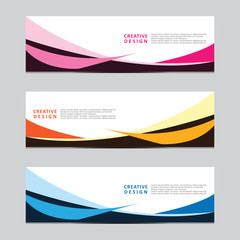 Vector abstract geometric design banner web template. Modern design. Vector illustration