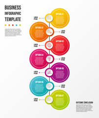 Concept of a colorful infographic with business icons - infographic template. Vector