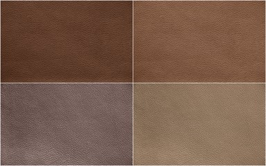 Fototapeta premium The texture of genuine leather. The structure of the leather material brown shades.