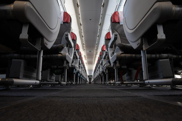 floor of the irplane`s corridor