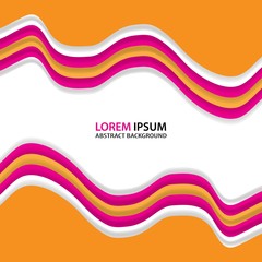 Modern abstract background with paper cut shapes