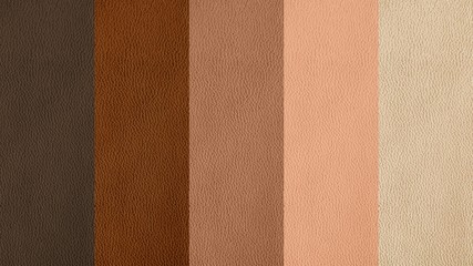 Fototapeta premium The texture of genuine leather. Impeccable and stylish background. Beautiful stylish background. Natural skin texture close up. Brown background. The structure of the leather material brown shades.