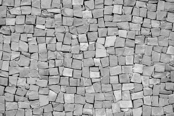Gray squared stones wall background