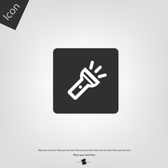 Flashlight icon. Vector illustration sign