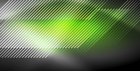 Neon glowing lines, magic energy space light concept, abstract background wallpaper design
