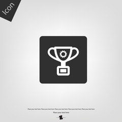 Champion cup icon. Vector illustration sign