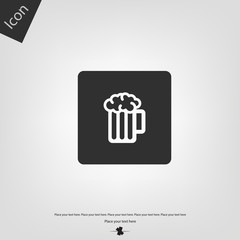 Beer glass icon. Vector illustration sign