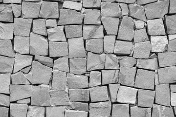 Gray squared stones wall background