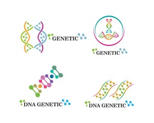 Dna genetic logo icon illustration