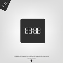 Digital clock icon. Vector illustration sign