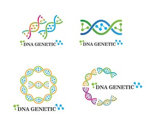Dna genetic logo icon illustration