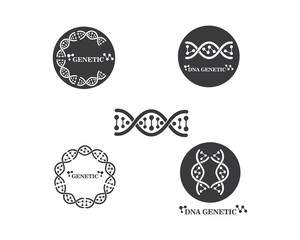 Dna genetic logo icon illustration