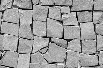 Gray squared stones wall background
