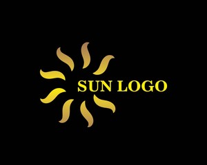 Fototapeta premium sun ilustration logo vector icon