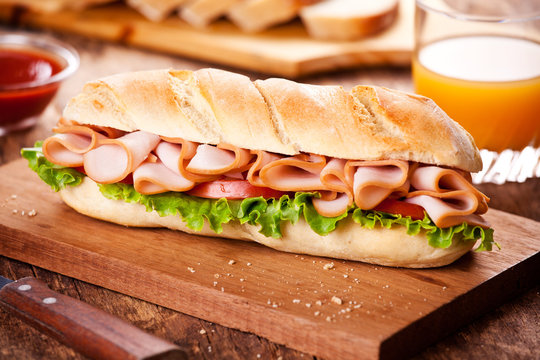 Homemade Smoked Turkey Sandwich