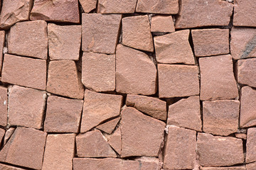 Squared shape stones wall background