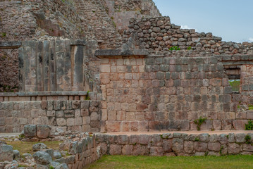 Details of Mayan ruins, Ek Balam archaeological area, in the Yucatan peninsula