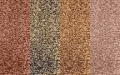 The texture of genuine leather. Impeccable and stylish background. Beautiful stylish background. Natural skin texture close up. Brown background.  The structure of the leather material brown shades.