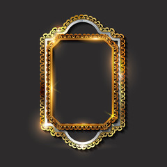 Decorative vintage golden frames and borders