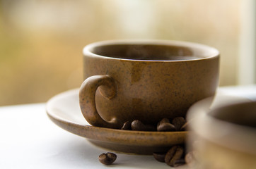 ground coffee and beans