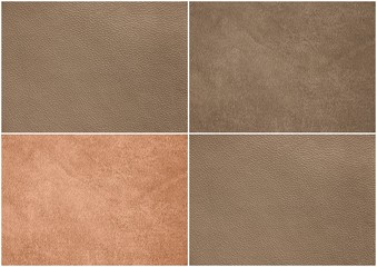 Fototapeta premium The texture of genuine leather. Impeccable and stylish background. Beautiful stylish background. Natural skin texture close up. Brown background. The structure of the leather material brown shades.