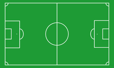 Football field, soccer field top view