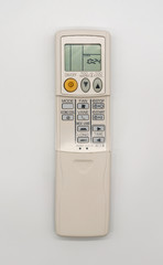 Air conditioner remote isolated on white background.