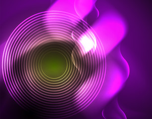 Neon lights vector abstract background