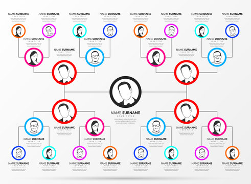 Infographic design template. Creative organization chart. Vector