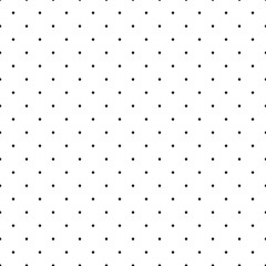 Black polka dot seamless pattern on the white background © Contes de fée 