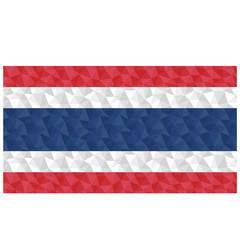 polygonal flag of Thailand national symbol background low poly style vector illustration eps