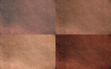 The texture of genuine leather. Impeccable and stylish background. Beautiful stylish background. Natural skin texture close up. Brown background.  The structure of the leather material brown shades.