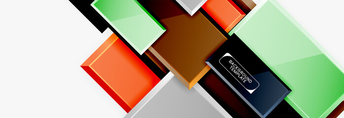 Minimal square banner abstract background