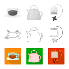 Isolated object of healthy and floral  symbol. Set of healthy and gradient stock vector illustration.