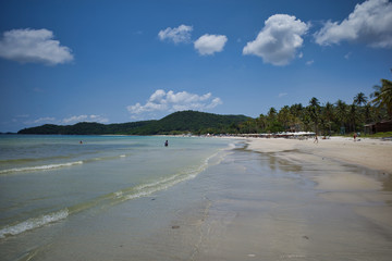 Phu Quoc island, Vietnam: White sand and clear blue sea on beautiful Sao beach