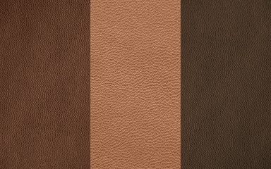 Fototapeta premium The texture of genuine leather. Impeccable and stylish background. Beautiful stylish background. Natural skin texture close up. Brown background. The structure of the leather material brown shades.