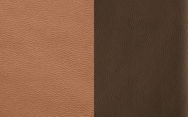 Fototapeta premium The texture of genuine leather. Impeccable and stylish background. Beautiful stylish background. Natural skin texture close up. Brown background. The structure of the leather material brown shades.