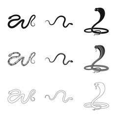 Vector illustration of mammal and danger symbol. Set of mammal and medicine vector icon for stock.