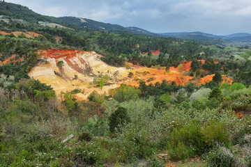View of The Provencal Colorado - Provence, France.