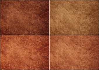 The texture of genuine leather. Impeccable and stylish background. Beautiful stylish background. Natural skin texture close up. Brown background.  The structure of the leather material brown shades.