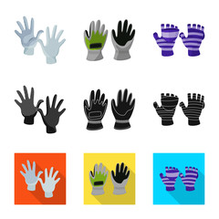 Fototapeta premium Vector illustration of silhouette and safety symbol. Set of silhouette and comfort stock symbol for web.
