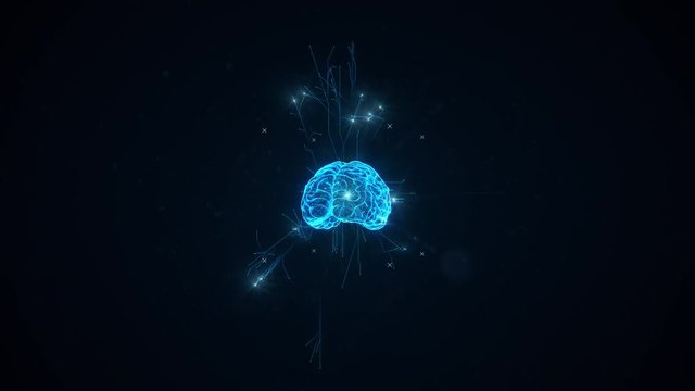 AI Creation Artificial intelligence brain, life forming birth, self awareness digital brain, big data deep learning computer machine, futuristic quantum computing abstract background