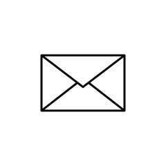 Mail linear icon, envelope e-mail symbol.
