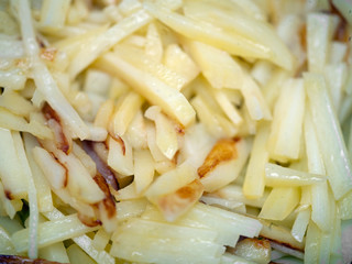 roasty chopped potato ready to eat