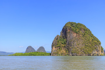 Amazing and beautiful mountain and island in Phang-Nga Bay, near Phuket, Thailand