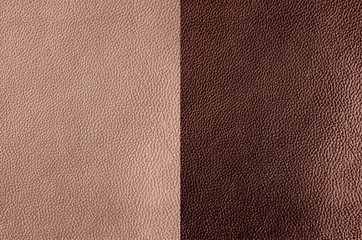 The texture of genuine leather. Impeccable and stylish background. Beautiful stylish background. Natural skin texture close up. Brown background.  The structure of the leather material brown shades.