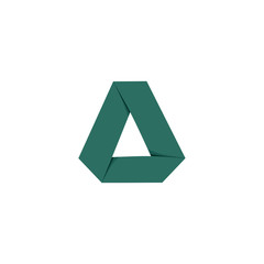 abstract triangle 3d logo concept